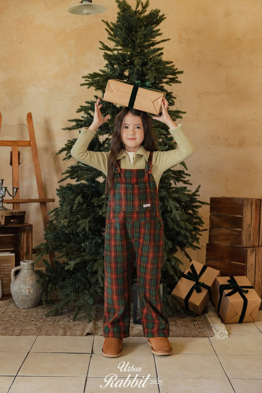 Urban Rabbit 復古格紋吊帶褲 (80-140cm)