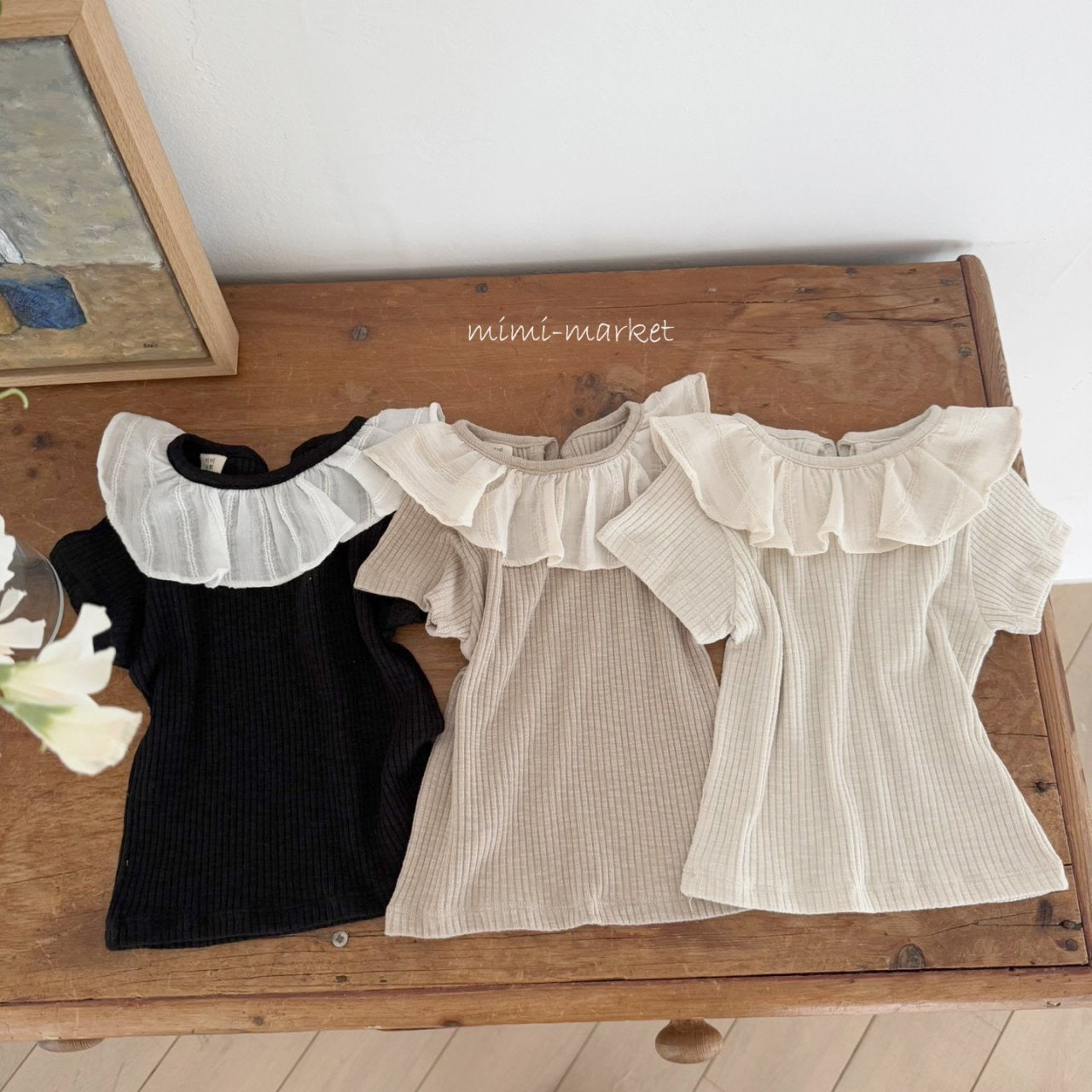 mimi market jay collar tee (70-85cm)