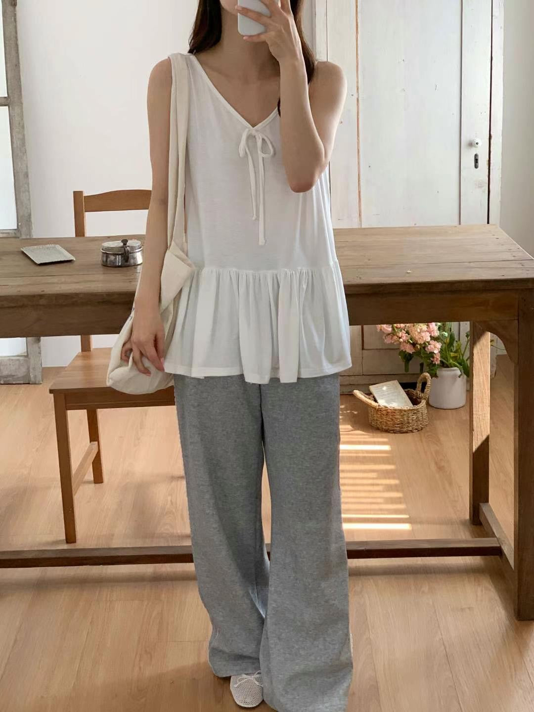 莫代爾傘擺背心 *共3色