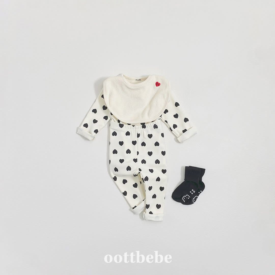 Oottbebe 紅黑愛心居家服 (75-120cm)
