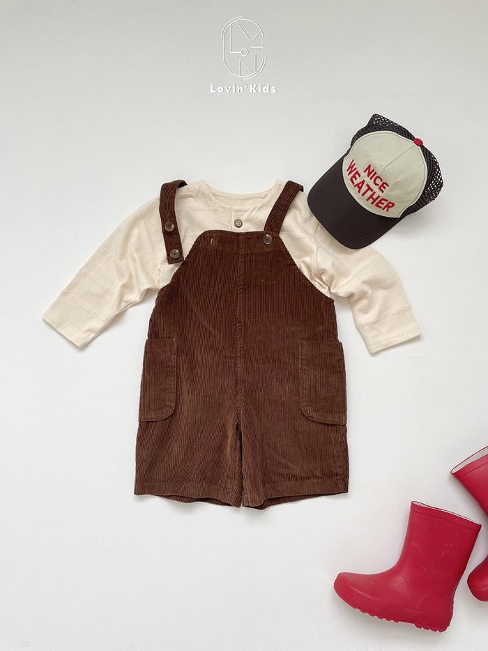 lovin corduroy suspender 6part pants (80-125cm)