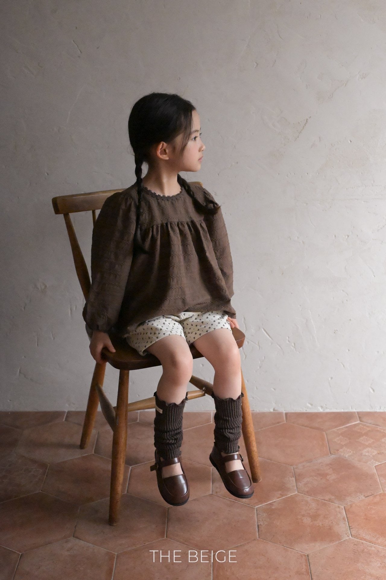 the beige jacquard blouse (80-120cm)