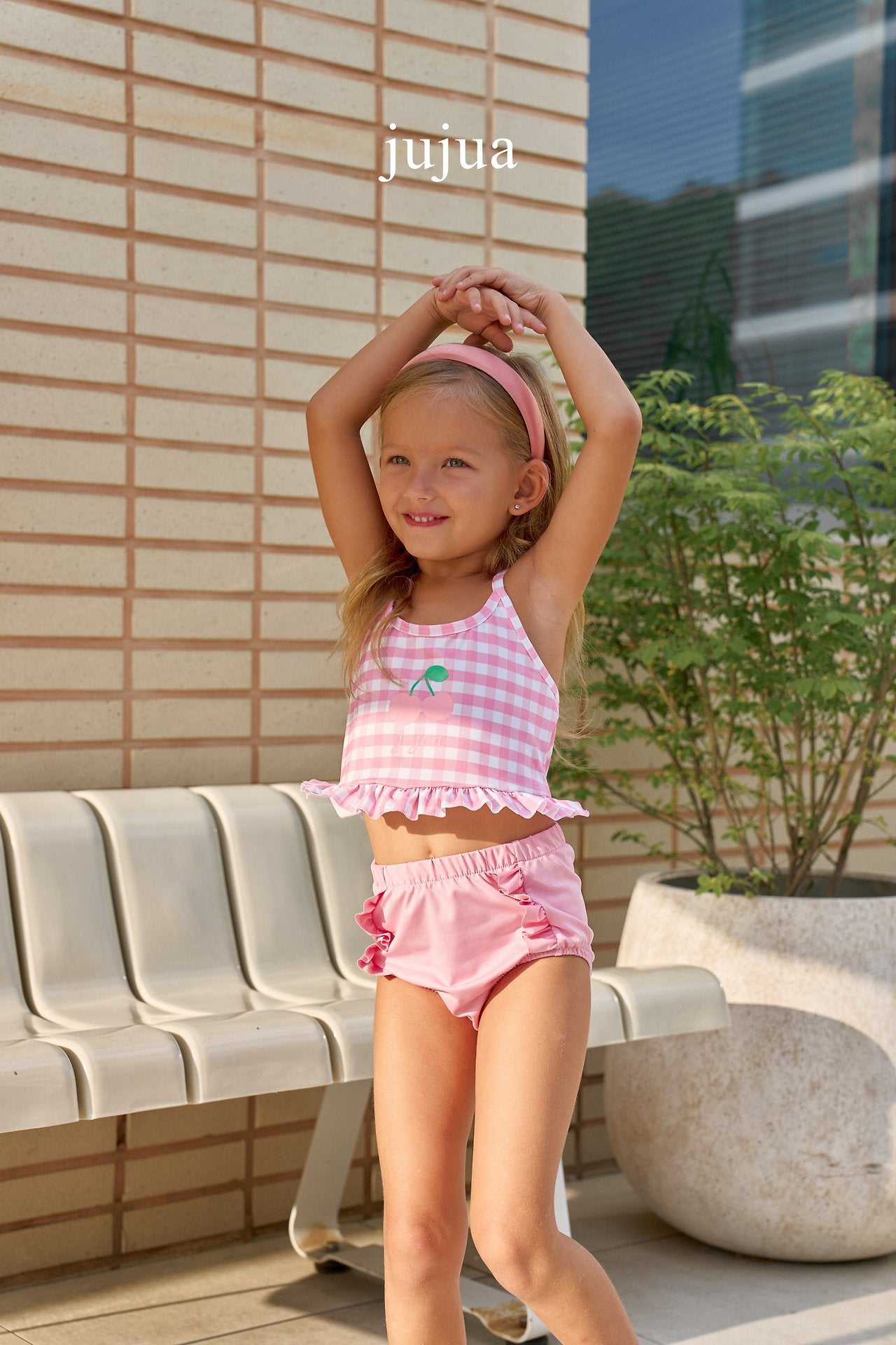 jujua cherry swimwear hat set (80-120cm)