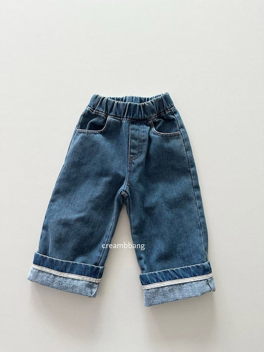 creambbang brushed denim roll up (~85-150cm)