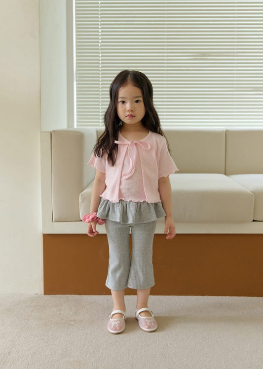 Dailybebe 坑條裙褲喇叭褲 (75-140cm)