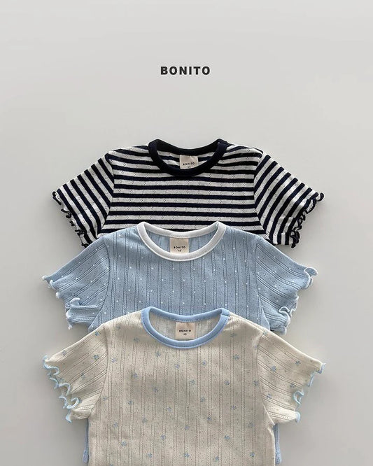 Bonito bloom eyelet tee (~80-140cm)