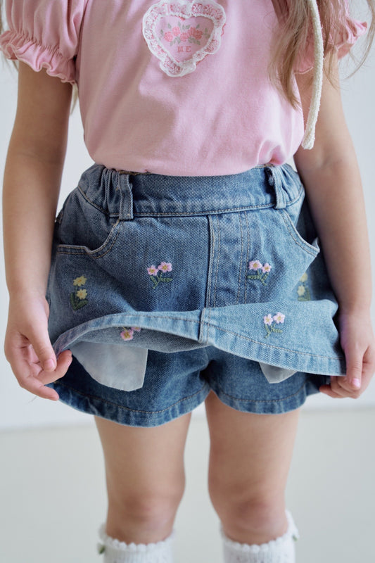 momoann flora skirt pants (90-140cm)