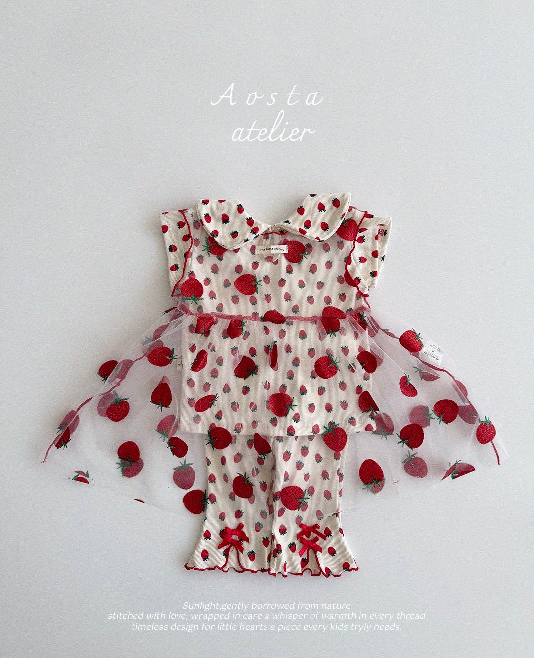 Aosta lace strawberry dress