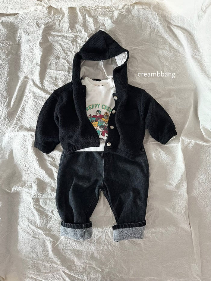 creambbang hood knit cardigan (~85-150cm)
