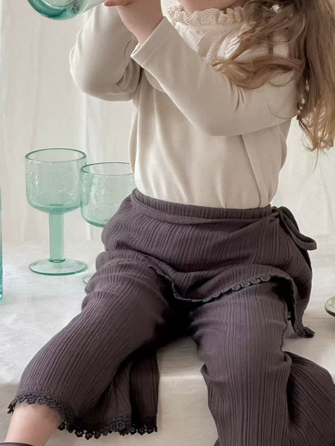 aiai soft lace bootcut pants (85-135cm)