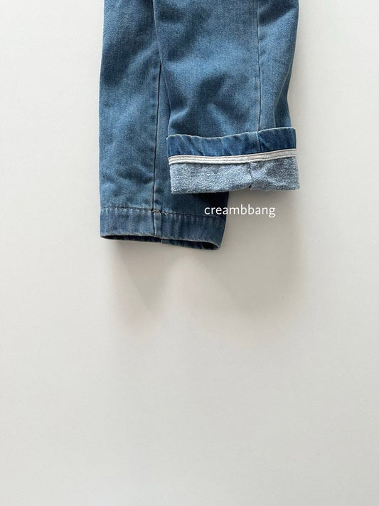 creambbang brushed denim roll up (~85-150cm)