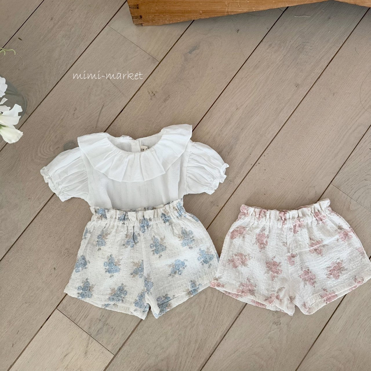 mimi market flower frill shorts (70-85cm)
