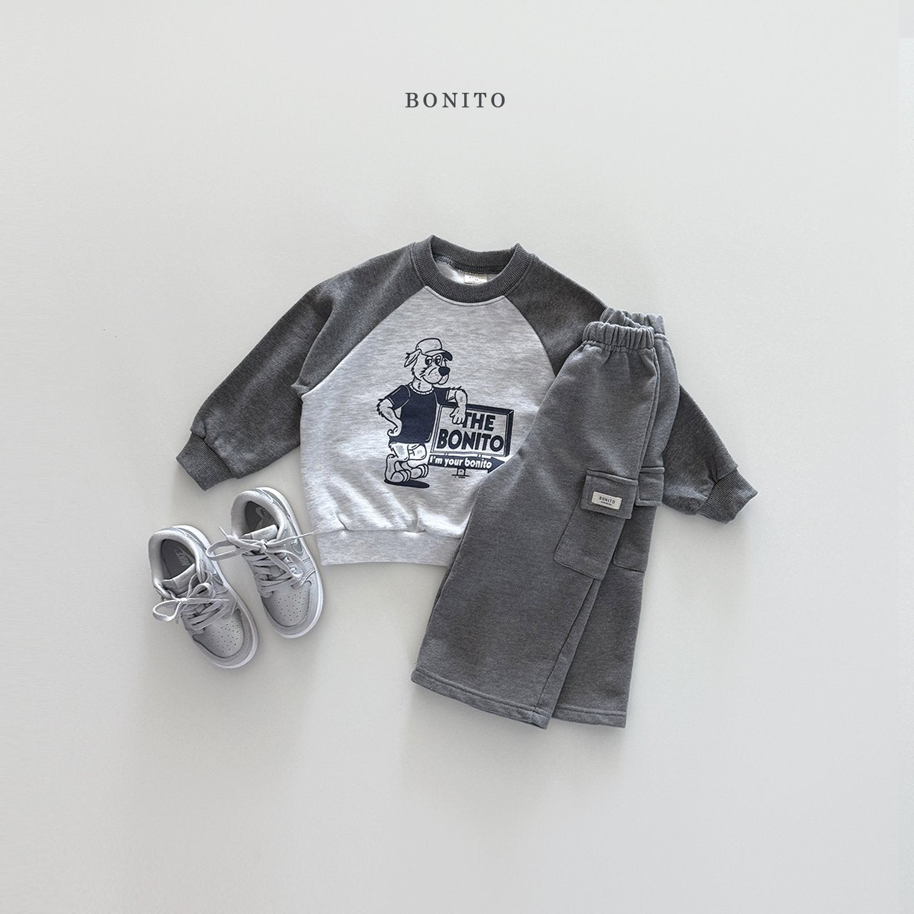bonito soft terry cargo pants (~80-140cm)