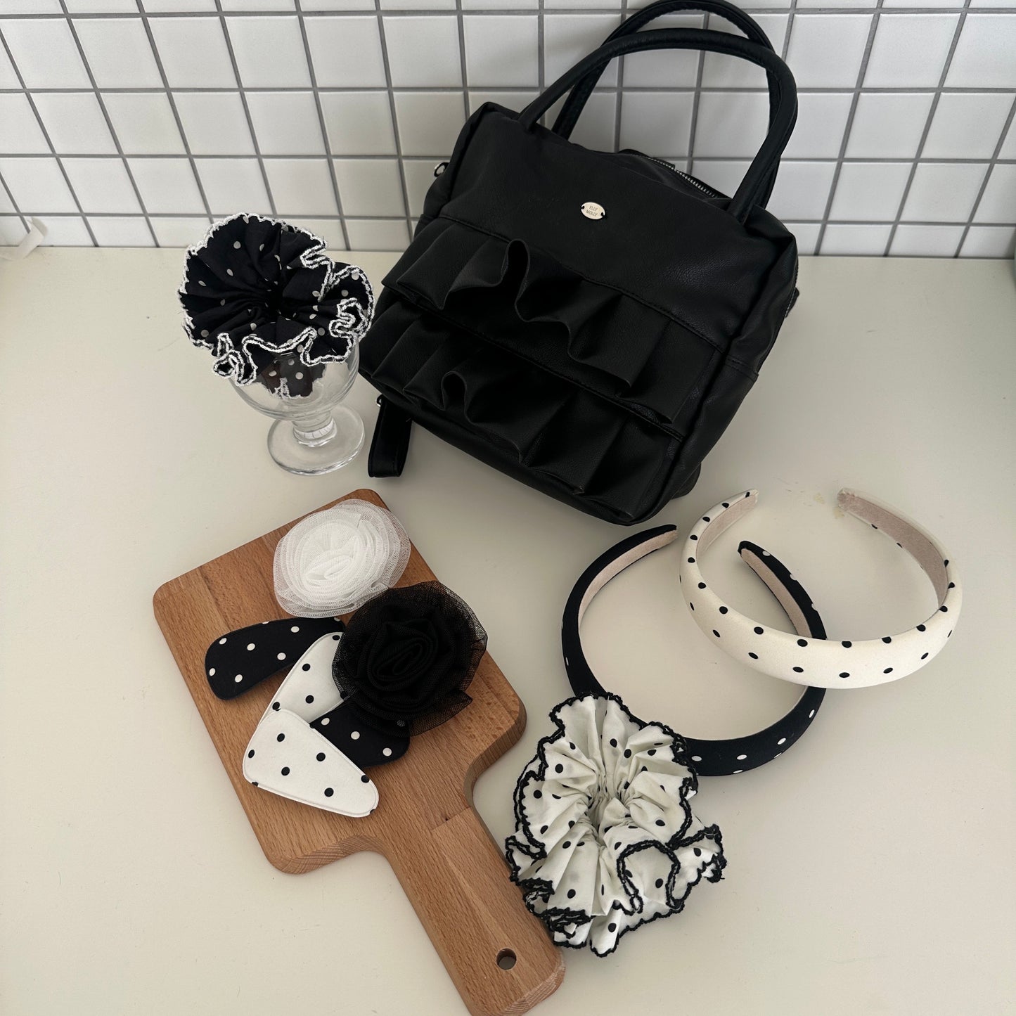 ELLYMOLLY square frill bag