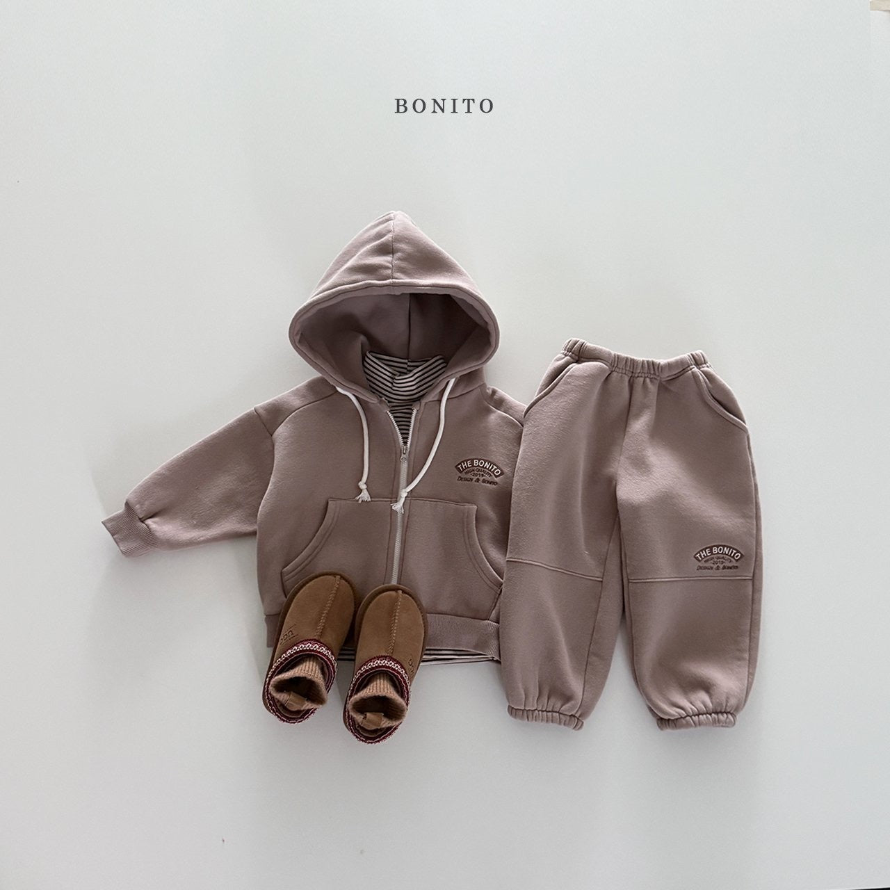 Bonito front slit hooded zip-up (~80-140cm)