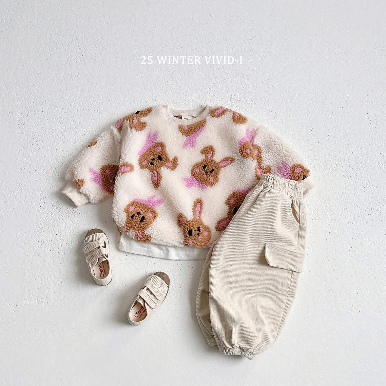 Vivid 燈芯絨翻蓋口袋縮口褲 (75-135cm)