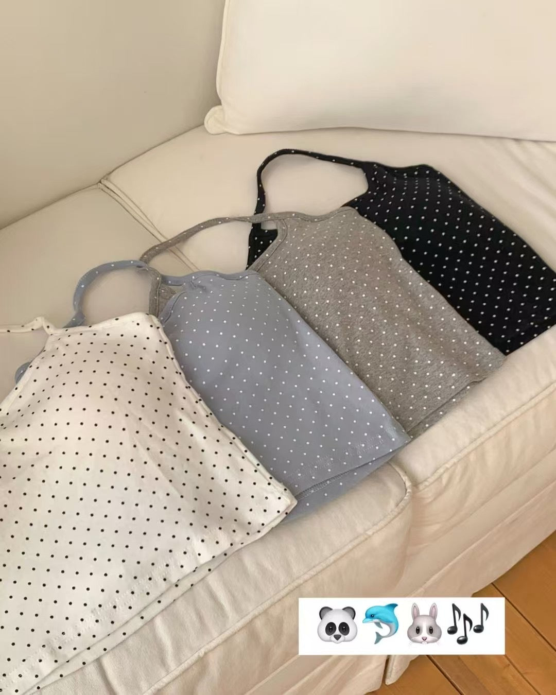 掛頸露背點點Bra Top *共4色