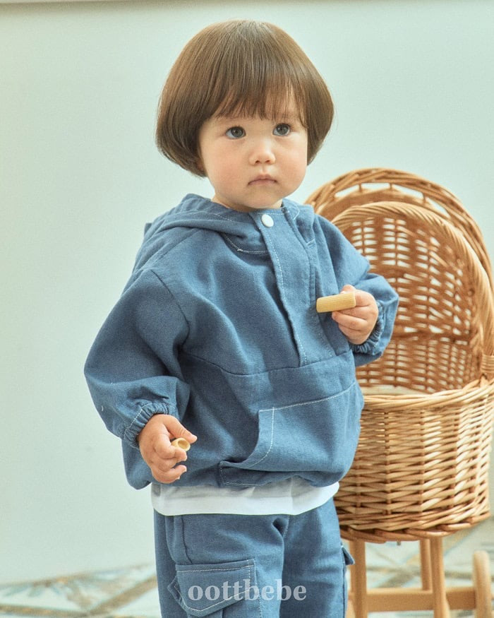 oottbebe stitch hood anorak (75-120cm)