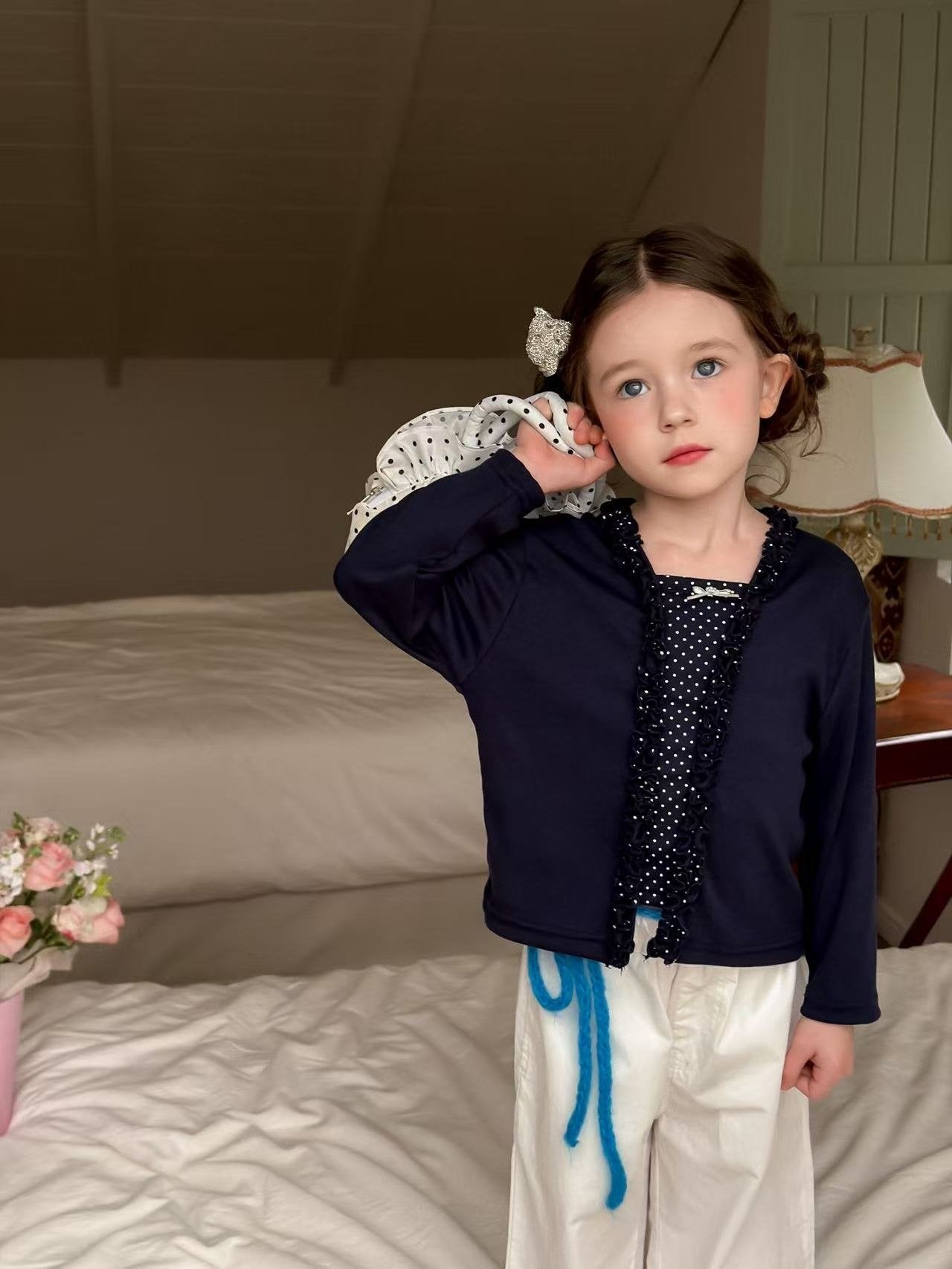 aiai classic frill cardigan (95-140cm)