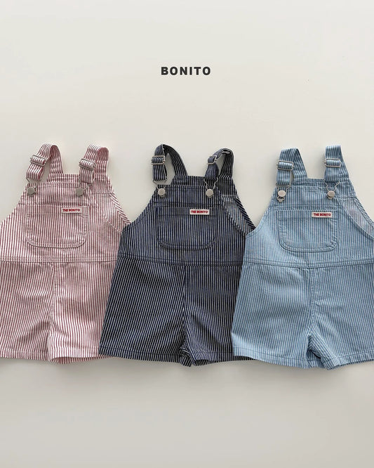 Bonito stripe overall pants (~80-140cm)
