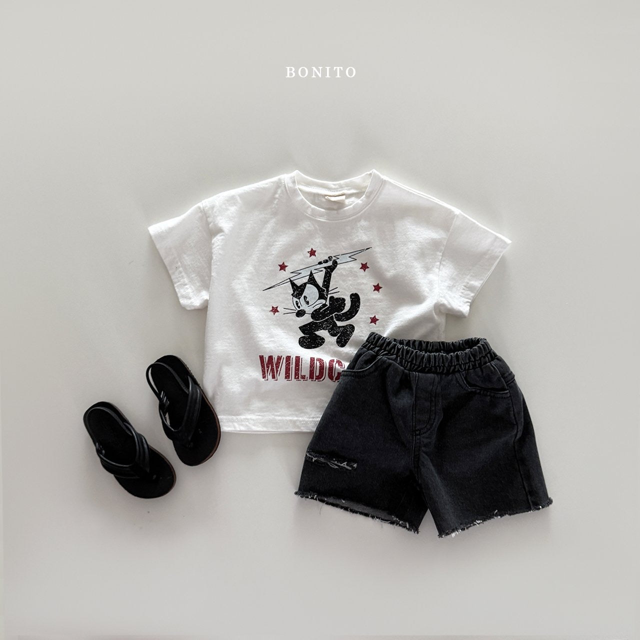 bonito cutting denim shorts (70-140cm)