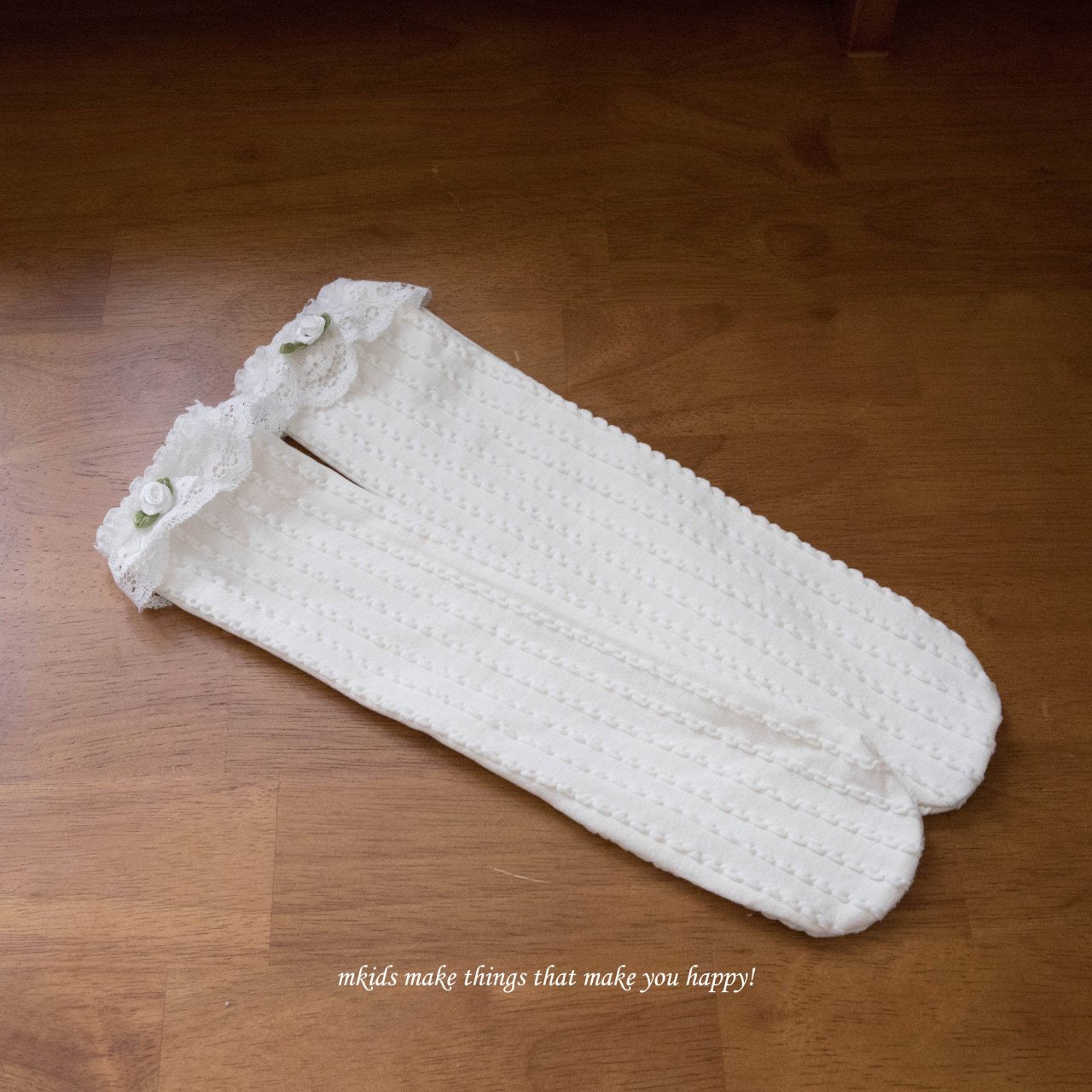 mkids rose lace socks