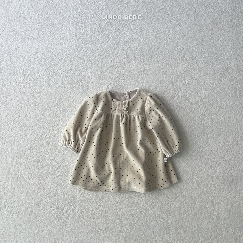 LINDO dot velvet dress(3-18m)