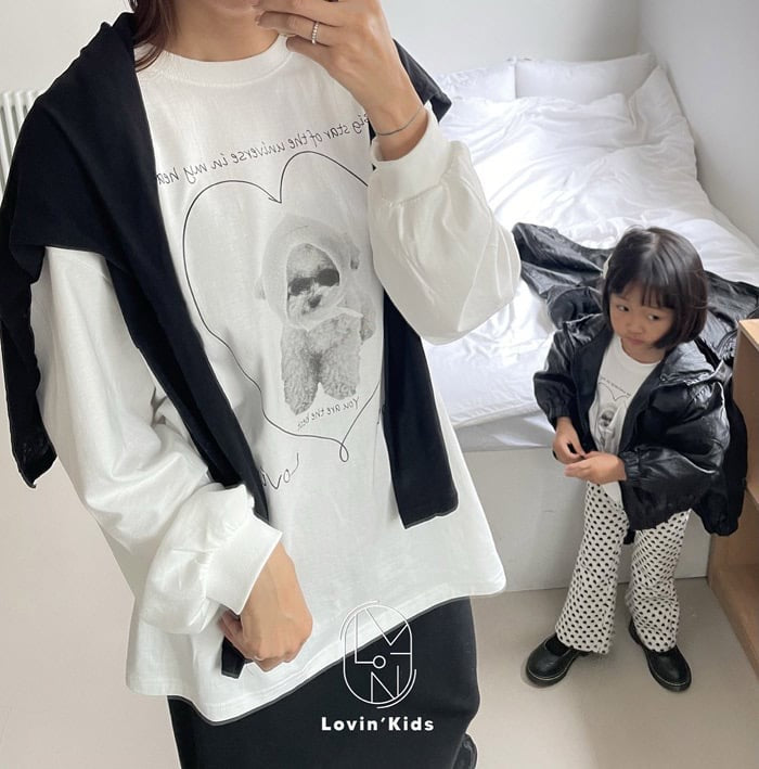 lovin scarf dog tee (kids&adult)