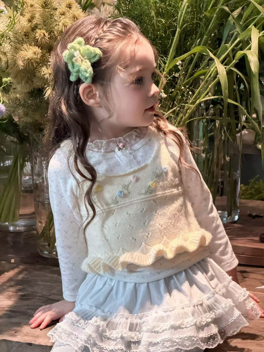 aiai small flower lace tee (95-140cm)