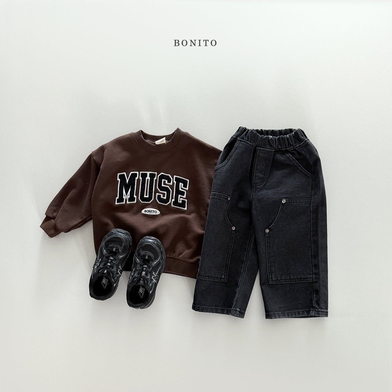 bonito point big pocket denim pants (~80-140cm)
