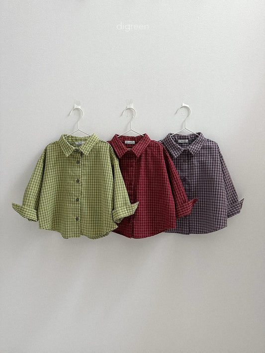 digreen picnic check shirt (85-130cm)