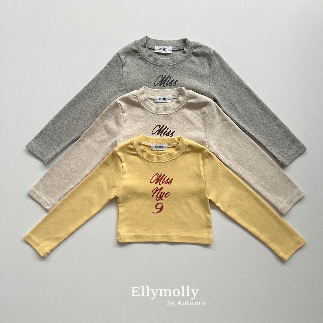 ELLYMOLLY nine crop tee (90-160cm)