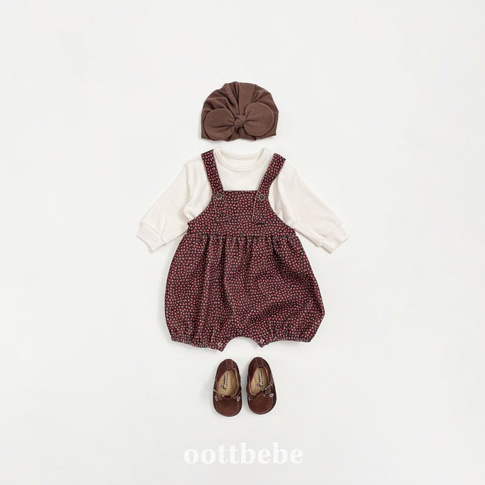 oottbebe bloom suspender suit(3-12m)