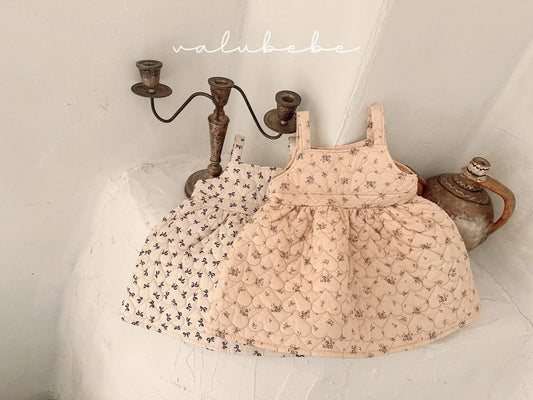Valubebe 蝴蝶結碎花壓紋連衣裙 (3-18m)