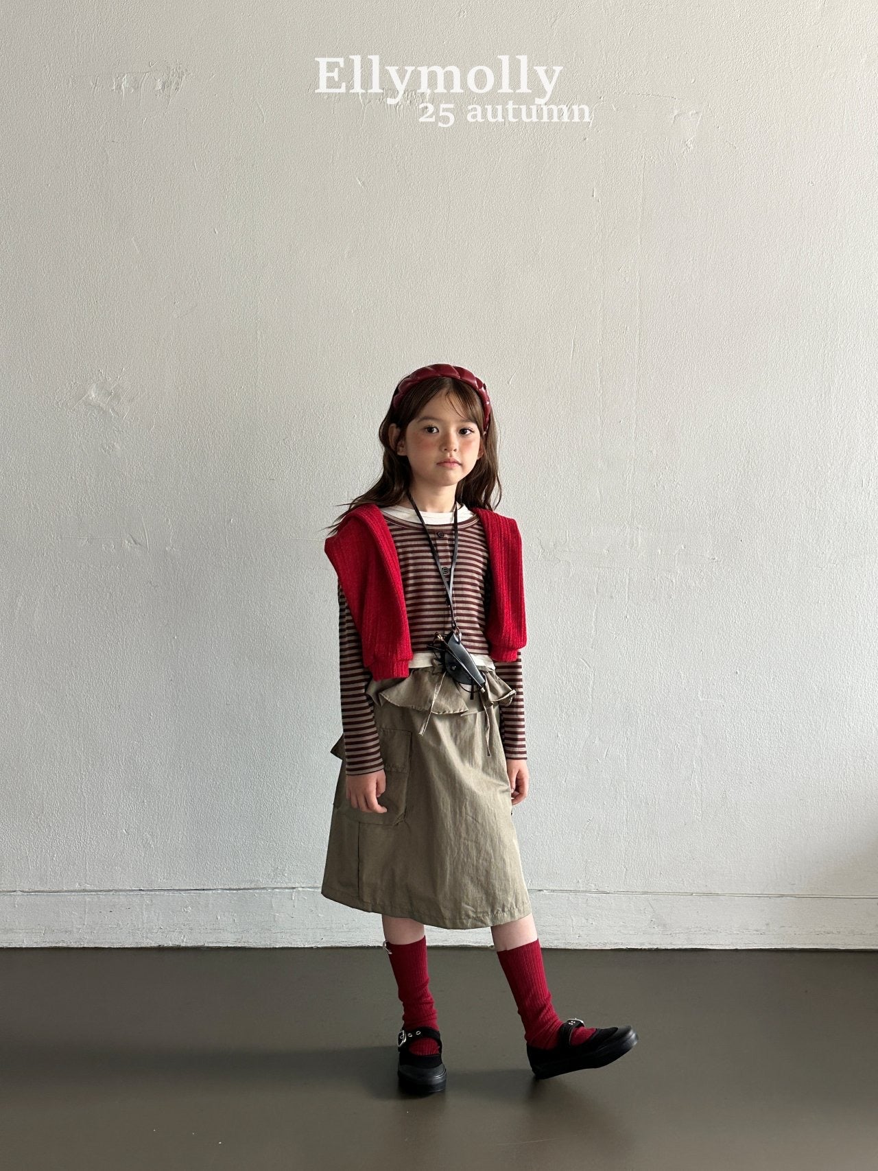 ELLYMOLLY antique frill skirt (90-145cm)