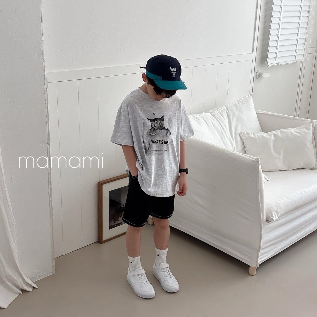Mamami 親子款 - 問號貓咪tee (kids & adult )