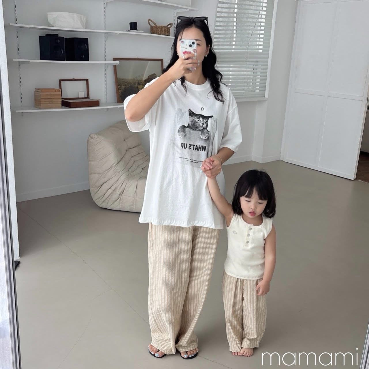 Mamami 親子款 - 問號貓咪tee (kids & adult )