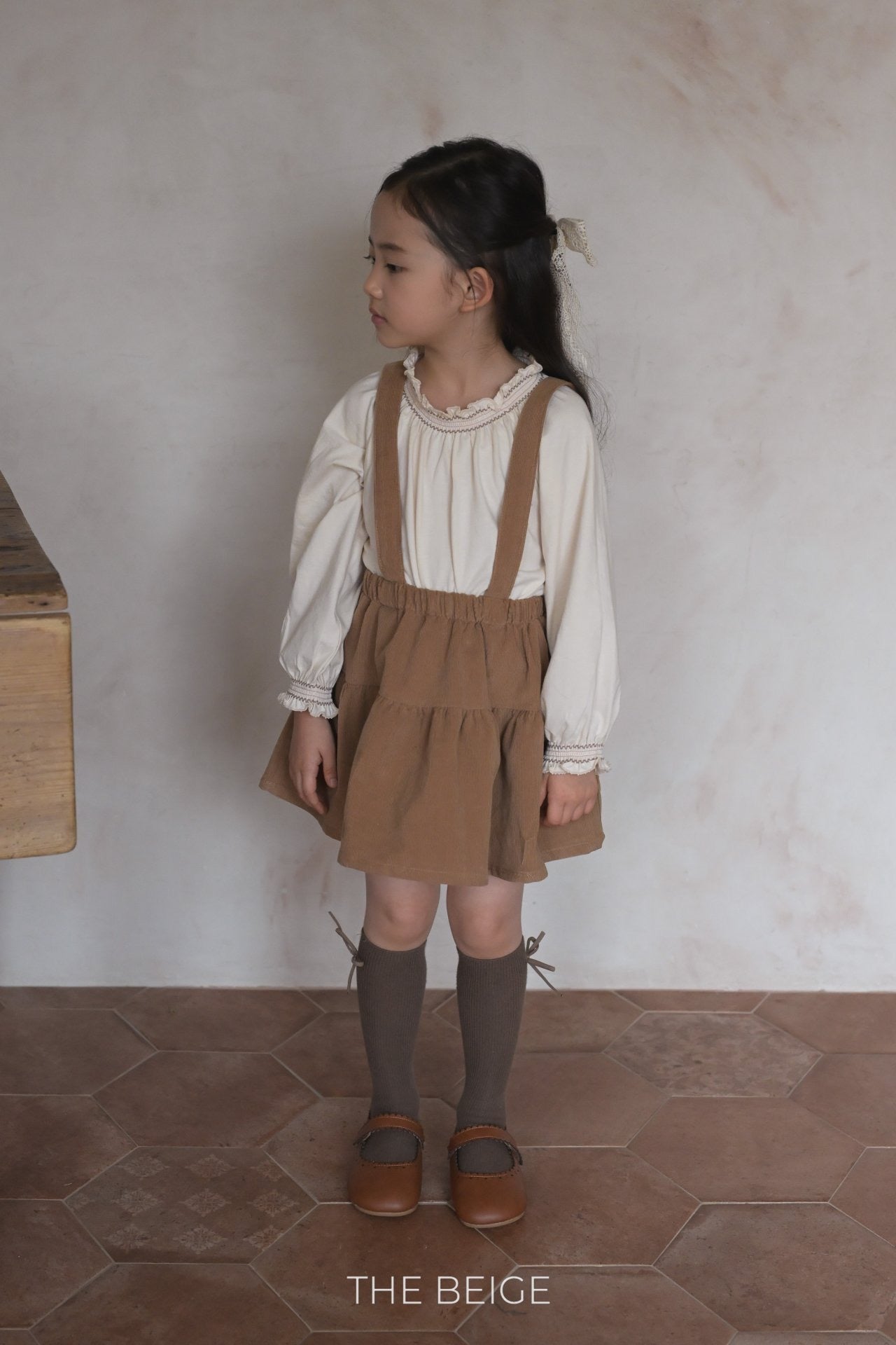 the beige suspender cancan skirt (80-120cm)