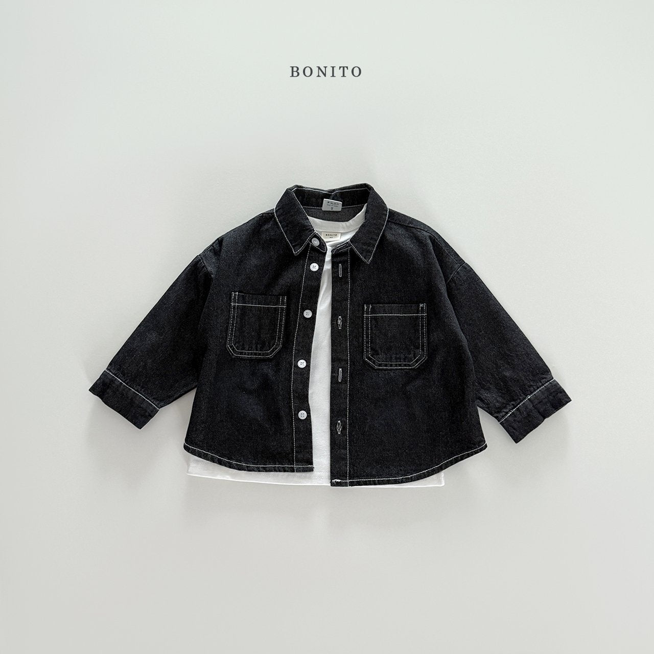 bonito denning stitch shirt (~80-140cm)