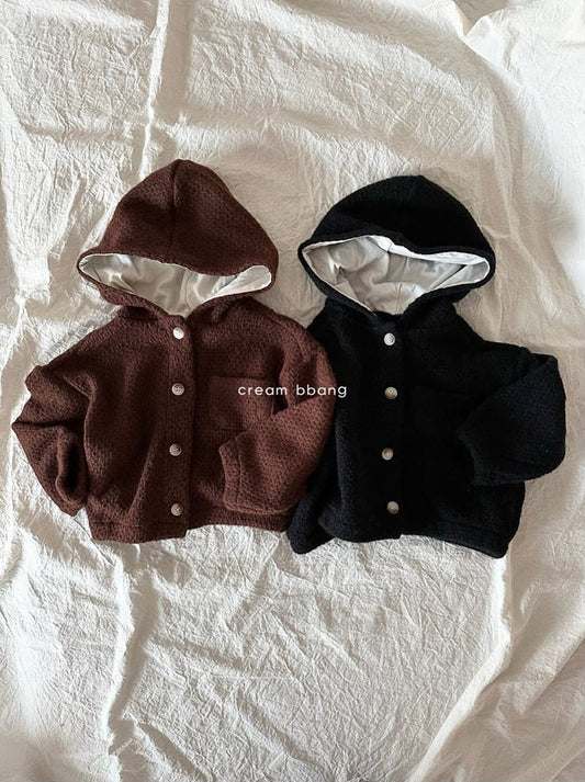 creambbang hood knit cardigan (~85-150cm)