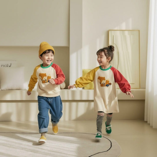 Orangemom 狐狸撞色上衣 (95-140cm)