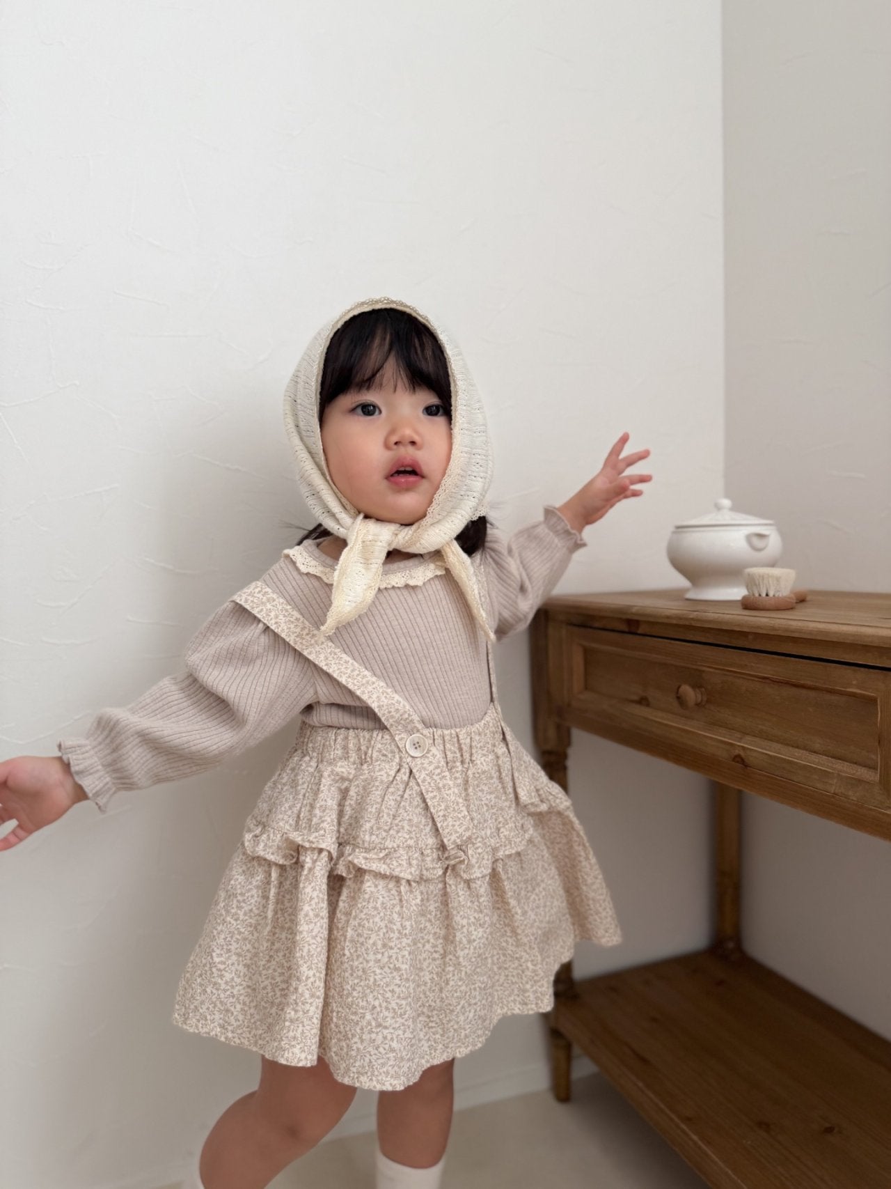 mimi market dobby frill can skirt (75-90cm)