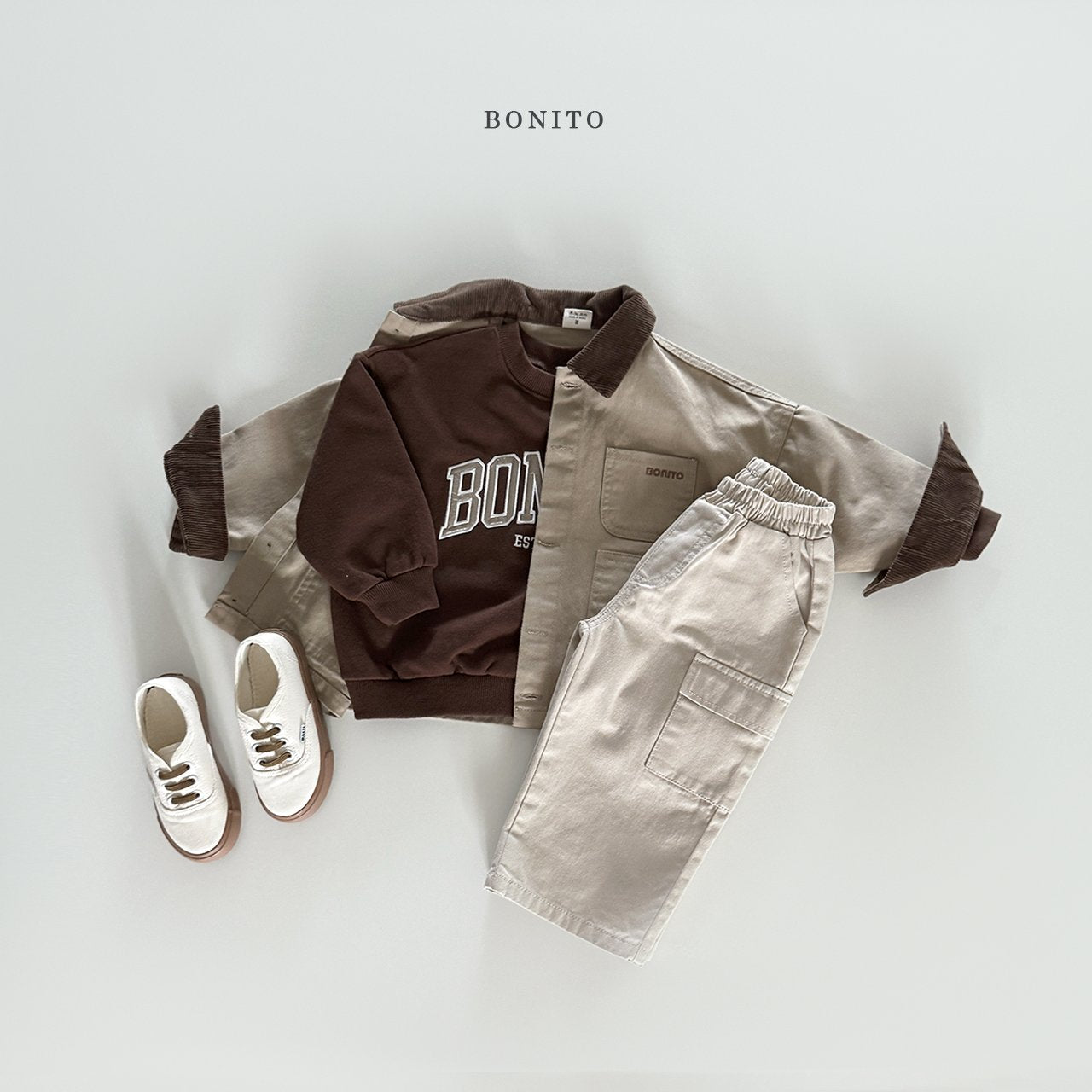 bonito straight cargo pants (~80-140cm)