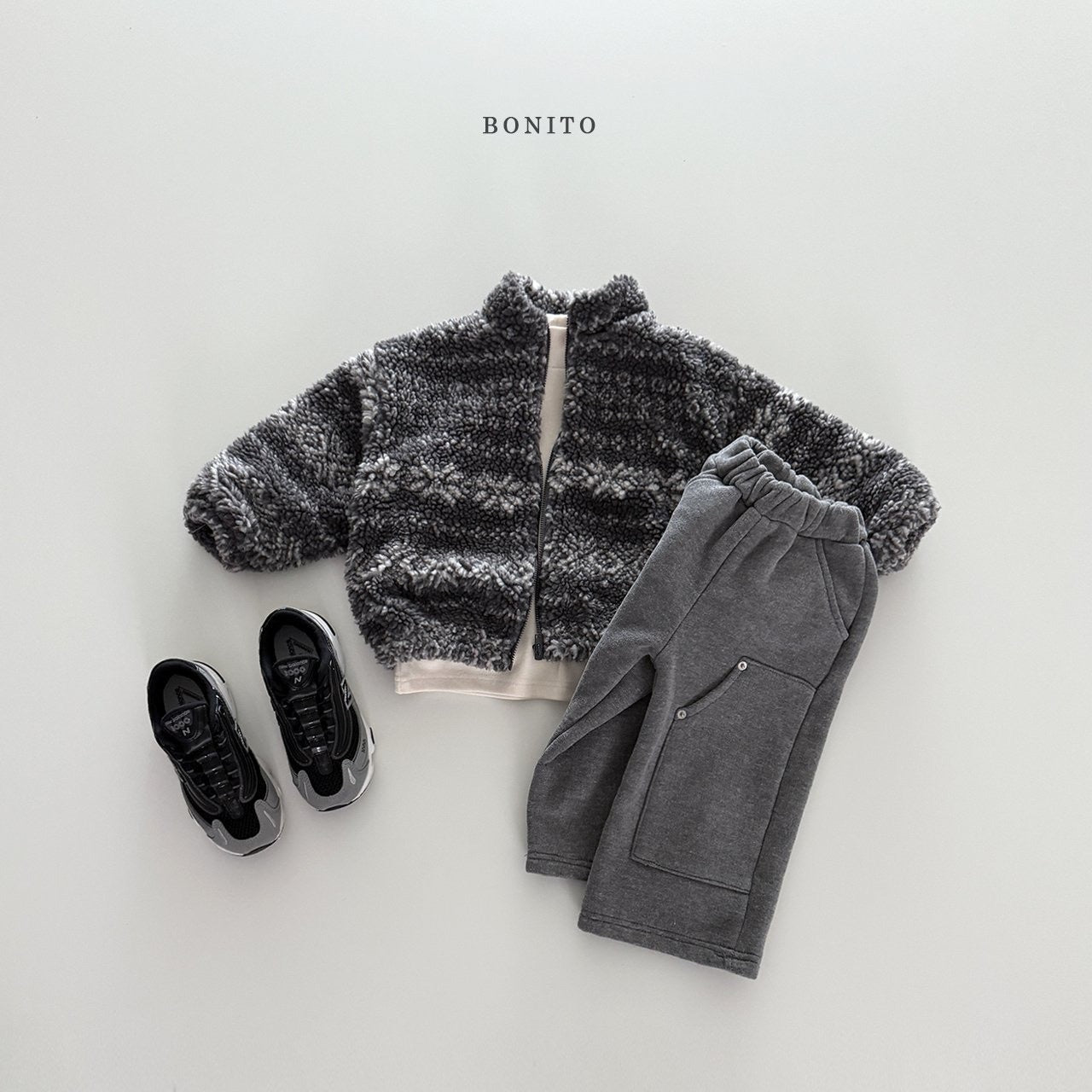 Bonito snowflake tumble zip-up (~80-140cm)