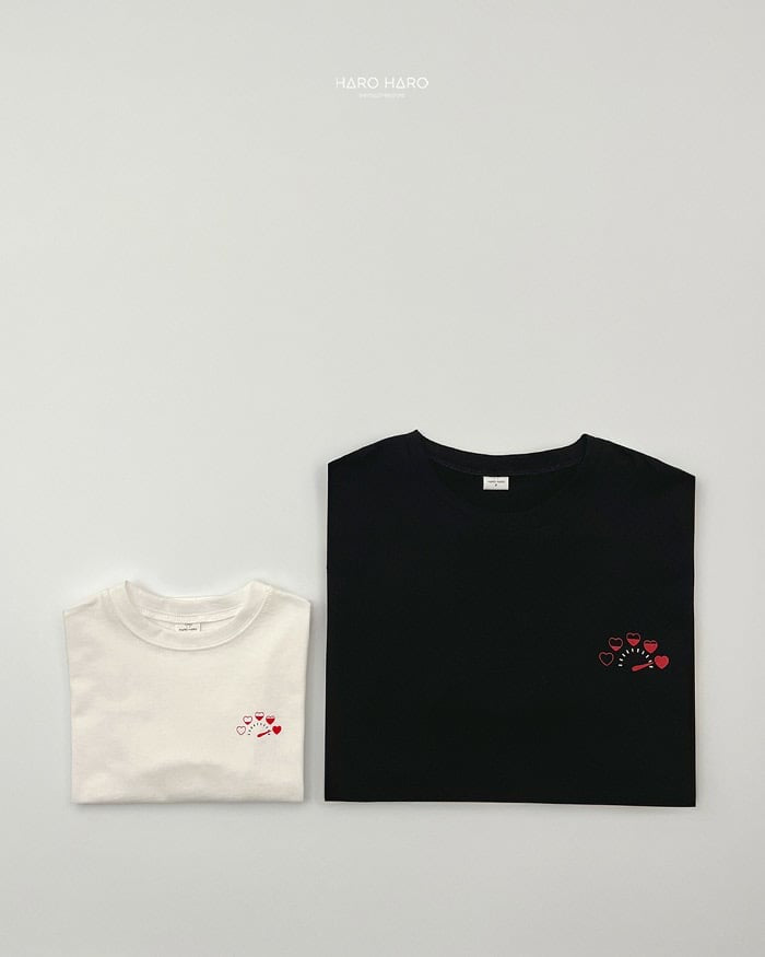 HAROHARO heart hop tee (85-140cm)