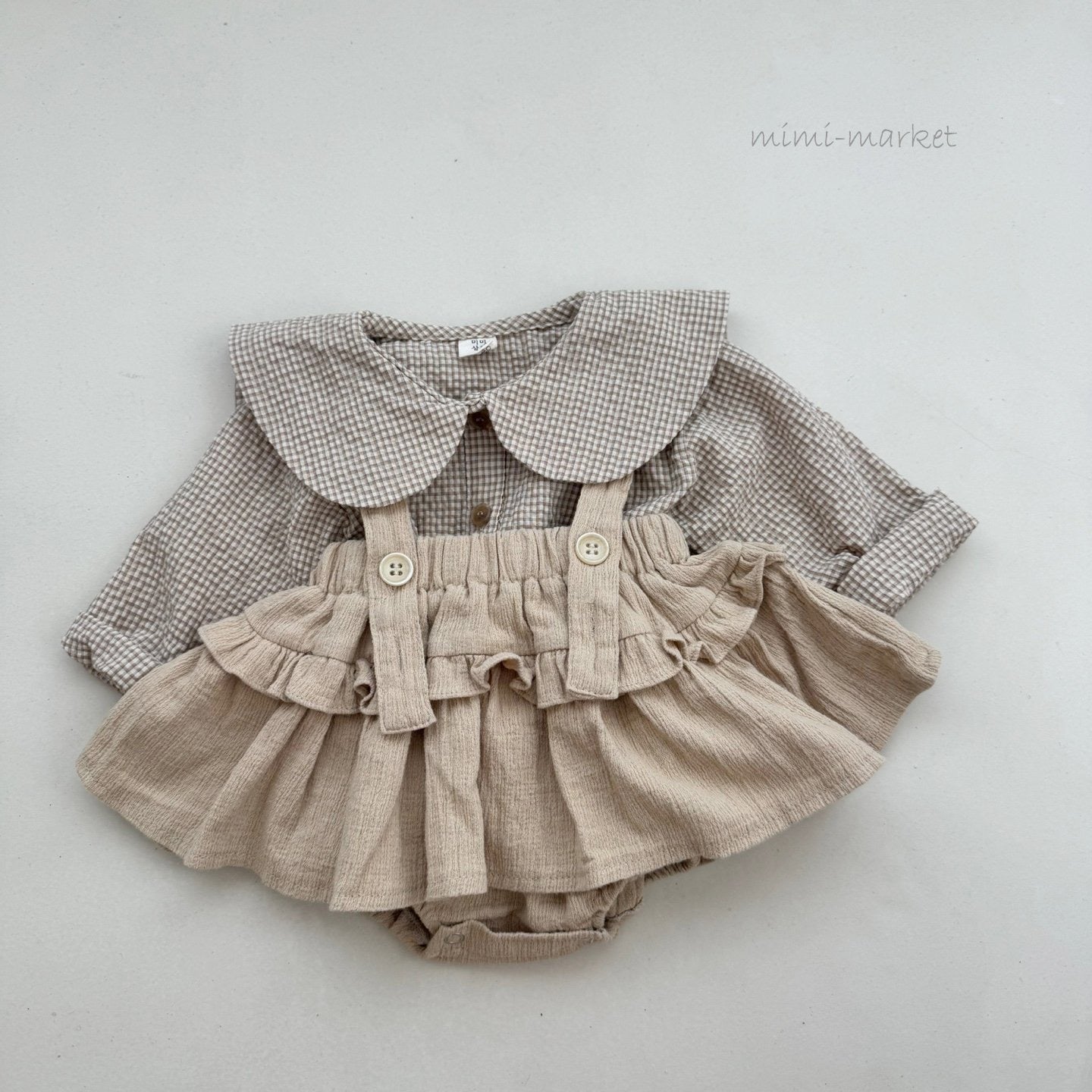 mimi market check sailor blouse (bebe70-85cm)