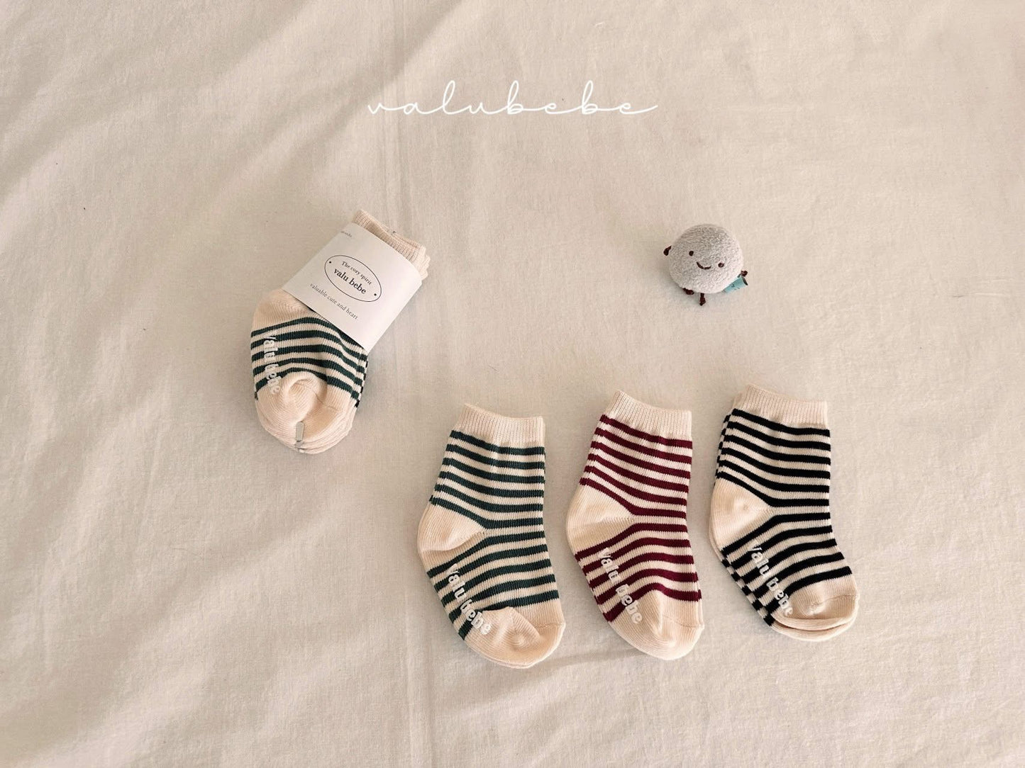 Valubebe 條紋短襪組