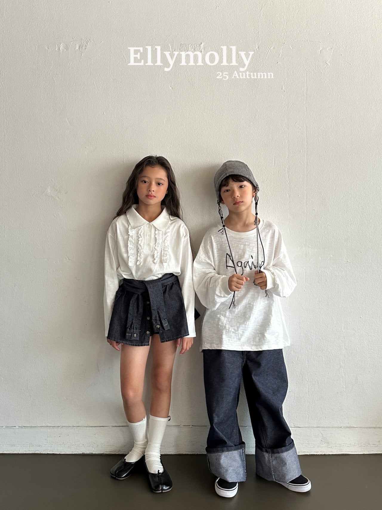 ELLYMOLLY roll up non fade pants (90-160cm)