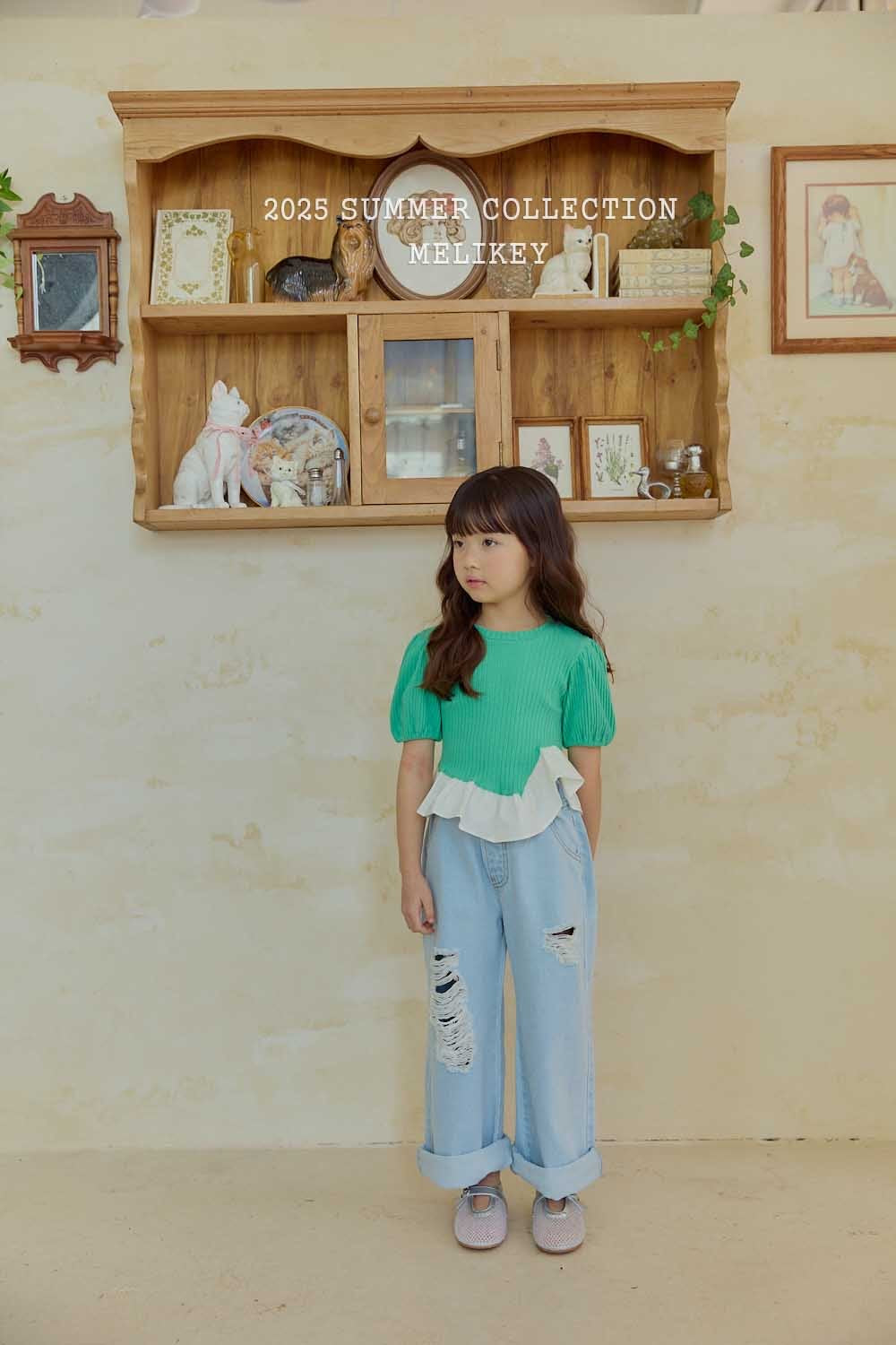 melikey diagonal frill puff t (80-140cm)