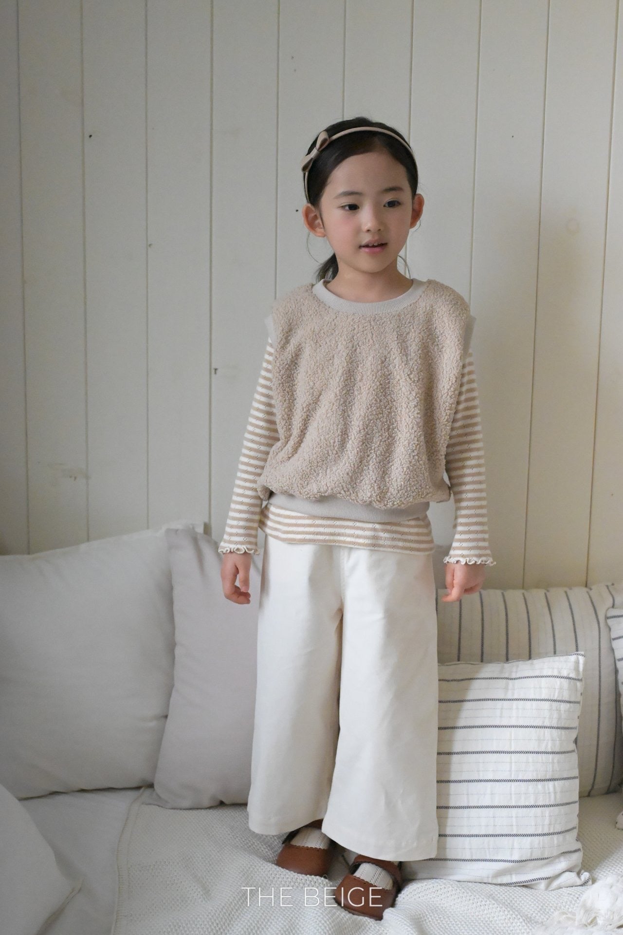 the beige vizo span pants (80-120cm)